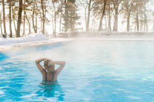 pool in winter